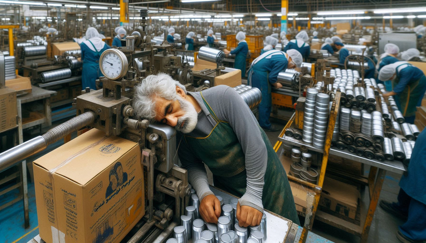 احتمال خسارت در فرآیندهای تولید ناشی از تاخیر و خستگی کارکنان