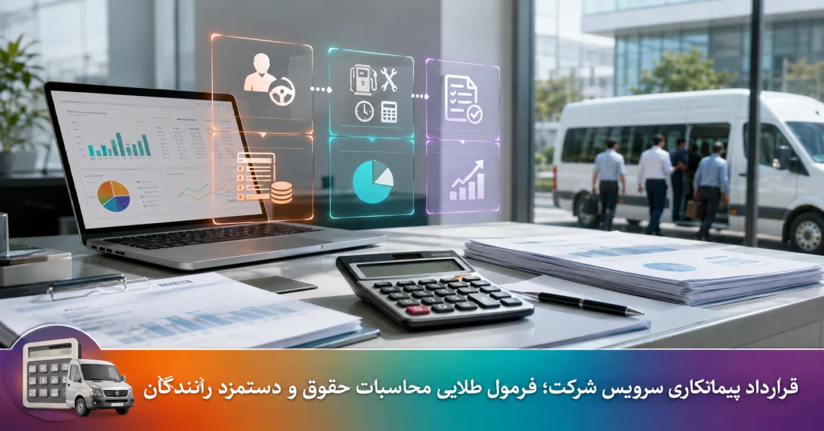 نحوه محاسبات حقوق و دستمزد رانندگان و تنظیم قرارداد پیمانکاری سرویس شرکت