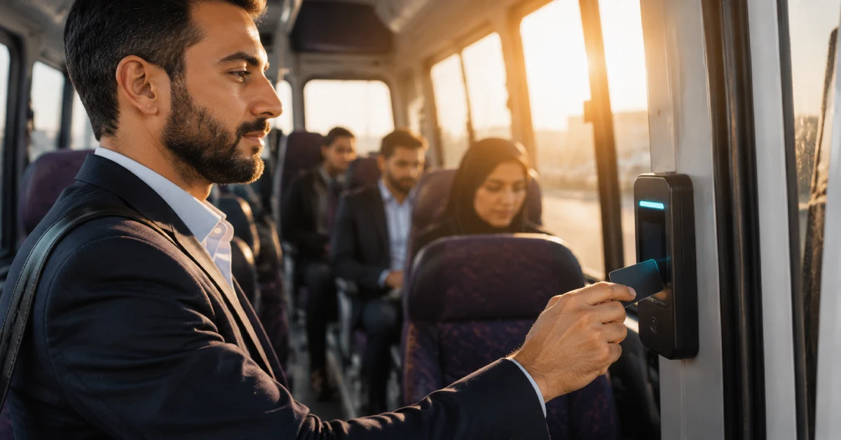 ثبت هوشمند حضور و غیاب کارکنان در سرویس سازمانی با کارت پرسنلی
